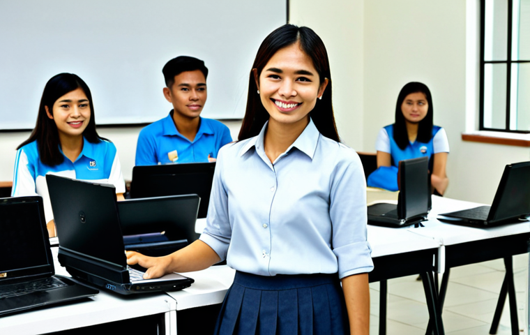 청소년지도사로서의 전문성 강화 세미나 - A Thai youth development worker, fully clothed in modest and professional attire (e.g., button-down ...